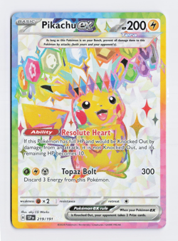 Pikachu ex 219/191 Ultra Rare - Pokemon TCG SSP Surging Sparks English NM - Image 1