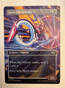 MTG - Aetherdrift: Spotcycle Scouter (0297) - Borderless Common - DFT - Image 1