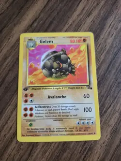 Pokemon TCG - Golem 36/62 Lightly Played Uncommon Fossil 1st Edition - Image 1
