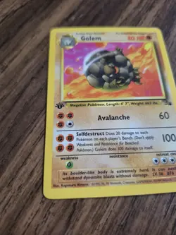 Pokemon TCG - Golem 36/62 Lightly Played Uncommon Fossil 1st Edition - Image 4