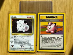 Pokemon Clefairy 5/102 (Excel) Holo & Clefairy Doll Trainer 70/102 (NM) Base - Image 4