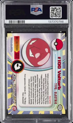 2000 TOPPS CHROME POKEMON T.V. #100 VOLTORB PSA 10 - Image 2