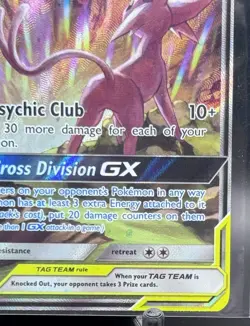 Pokemon Espeon & Deoxys GX SM240 TAG TEAM Promo Holo Rare SM 2020 Near Mint - Image 3