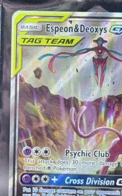 Pokemon Espeon & Deoxys GX SM240 TAG TEAM Promo Holo Rare SM 2020 Near Mint - Image 4