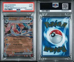 2024 POKEMON GRENINJA EX ULTRA-PREM COLL #106 GRENINJA EX PSA 9 METAL 167 - Image 3