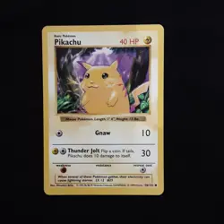 Pokemon TCG Pikachu 58/102 Base Set Shadowless Common 40 HP Regular English - Image 1