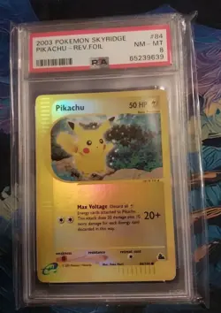 2003 Pokemon Skyridge Pikachu 84/144 PSA 8 - Image 1