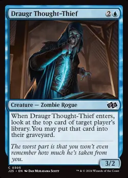 (x4) Draugr Thought-Thief 0305 Play Set Common Foundations Jumpstart MTG NM - Image 1