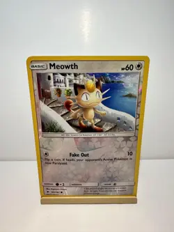 Meowth 101/147 Common Burning Shadows Pokemon Reverse Holo Near Mint - Image 1