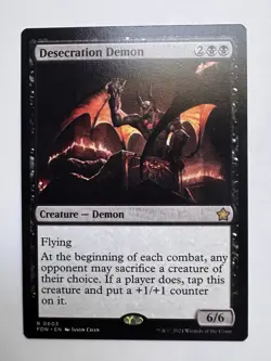 Desecration Demon #603 (NM) Foundations FDN Magic MTG - Image 1