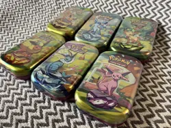 Pokemon Scarlet & Violet Prismatic Evolutions Mini Tin | Sealed | Lot of 6 | - Image 2