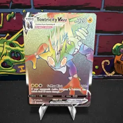 Pokemon TCG SWSH02: Rebel Clash #196/192 Toxtricity VMAX (Secret) NM - Image 1