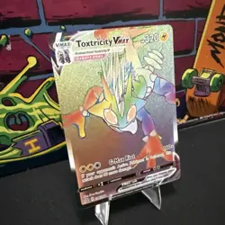 Pokemon TCG SWSH02: Rebel Clash #196/192 Toxtricity VMAX (Secret) NM - Image 2