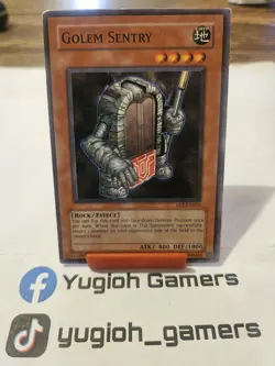 Yu-Gi-Oh Golem Sentry FET Unlimited Common Light Played - Image 1