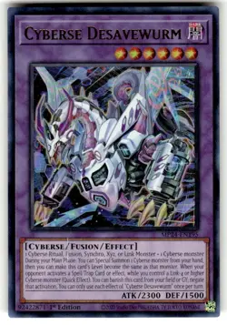 Yugioh! Cyberse Desavewurm - MP24-EN195 - Ultra Rare - 1st Edition Near Mint, En - Image 1