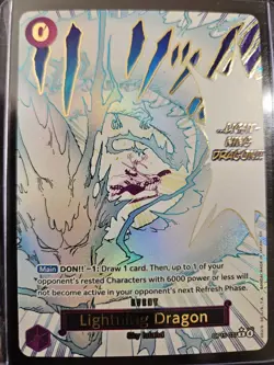 One Piece TCG Lightning Dragon OP15-077 Alt Art Event NM - Image 1