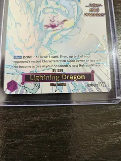 One Piece TCG Lightning Dragon OP15-077 Alt Art Event NM - Image 2