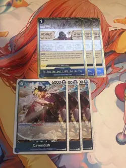 Cavendish R OP10-045 X3 One Piece Card & Op10-59 X3 Card Set - Image 1