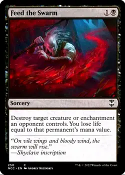 X 1 Feed the Swarm NM Commander NCC 250 MTG Magic The Gathering - Image 1