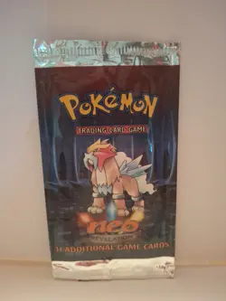 Pokemon TCG 1st Ed. Neo Revelation Booster Pack Open/Empty Entei - Image 1