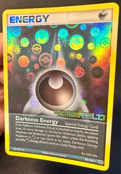 Darkness Energy 86/106 2005 EX Emerald Pokemon Card TCG Reverse Holo Rare - Lp - Image 2