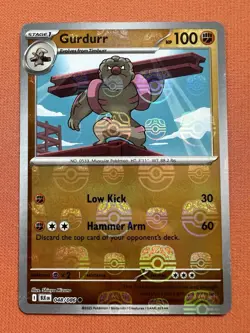 Gurdurr (Master Ball Pattern) 048/086 Sv: Black Bolt Holo Pokemon TCG Near Mint - Image 1