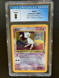 Pokemon Mew Black Star Promos 2000 Holo #9 CGC 8 (like PSA 8.5) - Image 1