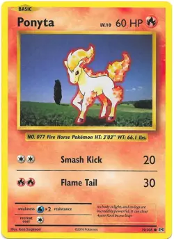 PONYTA 19/108 COMMON Evolutions Pokemon TCG - Image 1