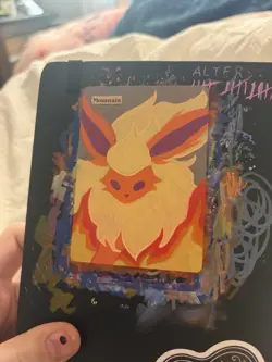 Flareon Pokemon Mountain MTG Alter ACEO - Handpainted by ghostiite.ink - Image 2