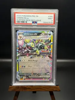 Pokemon Prismatic Evolutions Umbreon ex 060/131 Surprise Box Stamped PSA 9 - Image 1