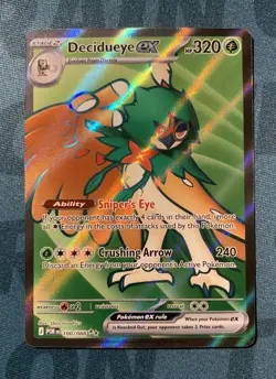 Pokemon TCG Decidueye EX 100/088 Full Art Perfect Order Near Mint - Image 1