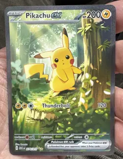 Pokemon Pikachu EX Full Art Holo Rare 200 HP ASCEN 276/217 2026 - Image 2