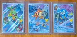 Pokemon TCG Piplup/Chimchar/Turtwig First Partner illustration Gen 4 042/041/040 - Image 1