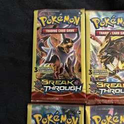 POKEMON XY BREAK THROUGH 3 CARD BOOSTER PACK ART SET (4) NEW PACKS - Image 4