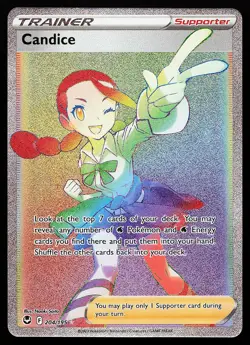 Candice 204/195 Secret Rare Silver Tempest Pokemon Card - Image 1