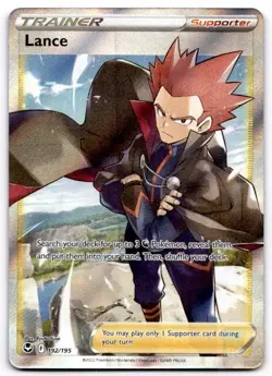 Lance 192/195 Ultra Rare Silver Tempest Pokemon Holo Near Mint - Image 1