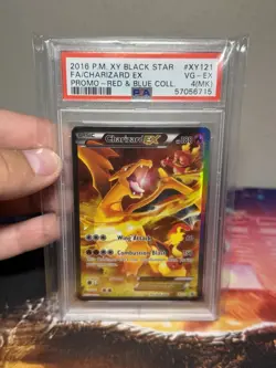 Pokemon Charizard EX Full Art Holo Promo XY121 Black Star Red & Blue PSA MARKED - Image 1
