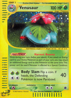 Pokemon - Venusaur 30/165 Expedition Base Set - Reverse Holo Rare - HP - Image 4