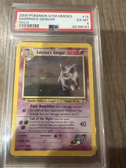 Pokemon Gym Heroes Sabrina's Gengar Holo Rare 14/132 PSA 6 80 HP 2000 - Image 1