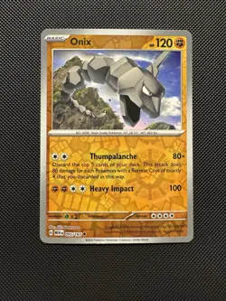 Pokemon TCG Onix 095/165 Sv: Scarlet & Violet 151 Reverse Holofoil Near Mint - Image 1