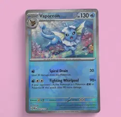 Vaporeon 022/131 Poke Ball Pokemon TCG SV: Prismatic Evolutions NM - Image 1
