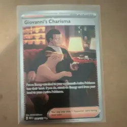 Pokemon TCG 151 Full Art Trainer Giovanni's Charisma 204/165 - Image 1