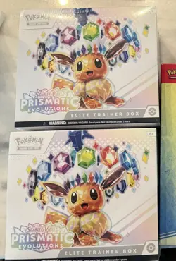 Pokemon TCG Prismatic Evolutions ETB Lot of 2 (New Sealed) - Image 1