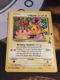 Pokemon - Celebrations Classic Collection Birthday Pikachu 24/53 Stamped Holo NM - Image 1