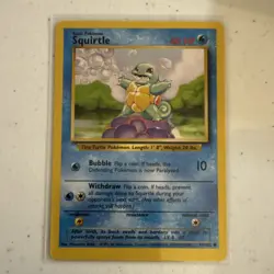 Pokemon Squirtle 063/102 Base Set Common Regular Basic 40HP - Image 1