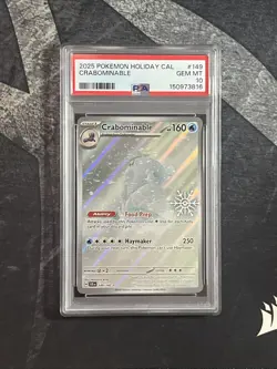 2025 Pokemon - CRABOMINABLE 149/142 Snowflake Stamp PSA 10 - Image 1