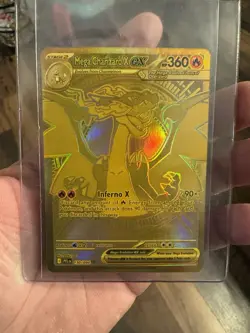 Mega Charizard X ex Gold Hyper Rare 130/094 Pokemon Phantasmal Flames English NM - Image 1