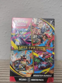 Pokemon TCG: Mega Evolution Factory Sealed Booster Bundle Box 6 Packs - Image 1