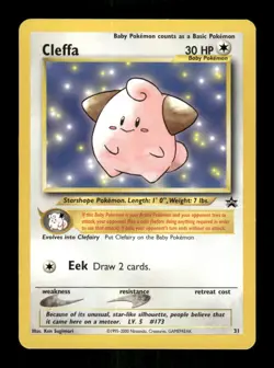 Pokemon Cleffa Promo WoTC Promo 31/53 LP - Image 1