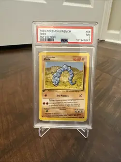 1999 Pokemon Base Set French Onix 1st Edition #56 PSA 7 - Image 1